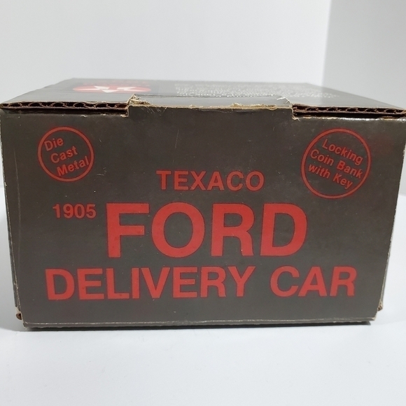 Die Cast Texaco 1905 Ford Delivery Car locking coin bank w/key - Picture 10 of 10